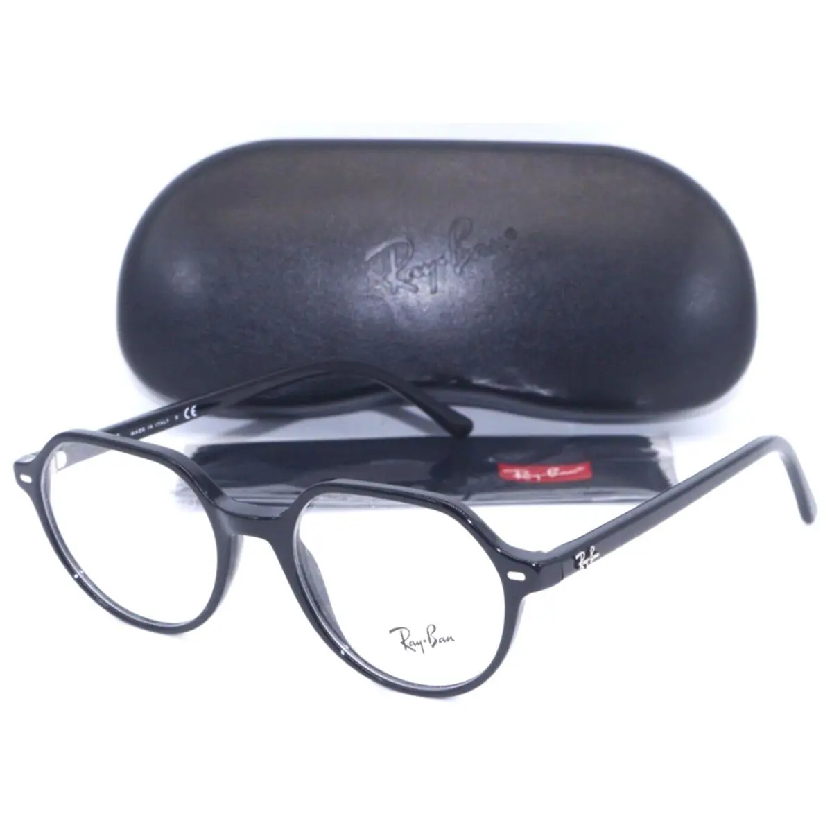 Ray-ban RB 5395 2000 Thalia Polished Black Eyeglasses 49-18 Italy