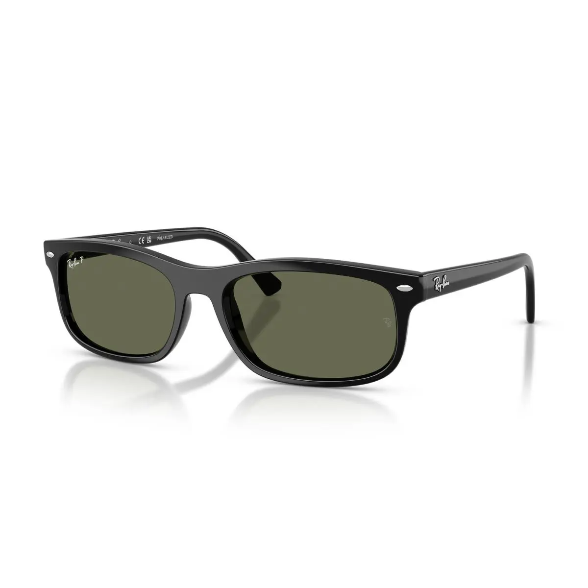 Ray-ban RB2224 Black/green Polarized 57 mm Sunglasses RB2224 901/58 57-20