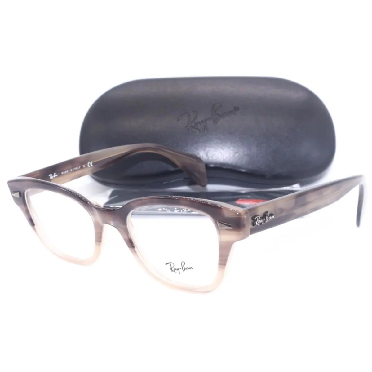 Ray-ban RB 0880 8107 Brown Havana Fade Eyeglasses Frame 49-19 Italy - Frame: BROWN HAVANA FADE