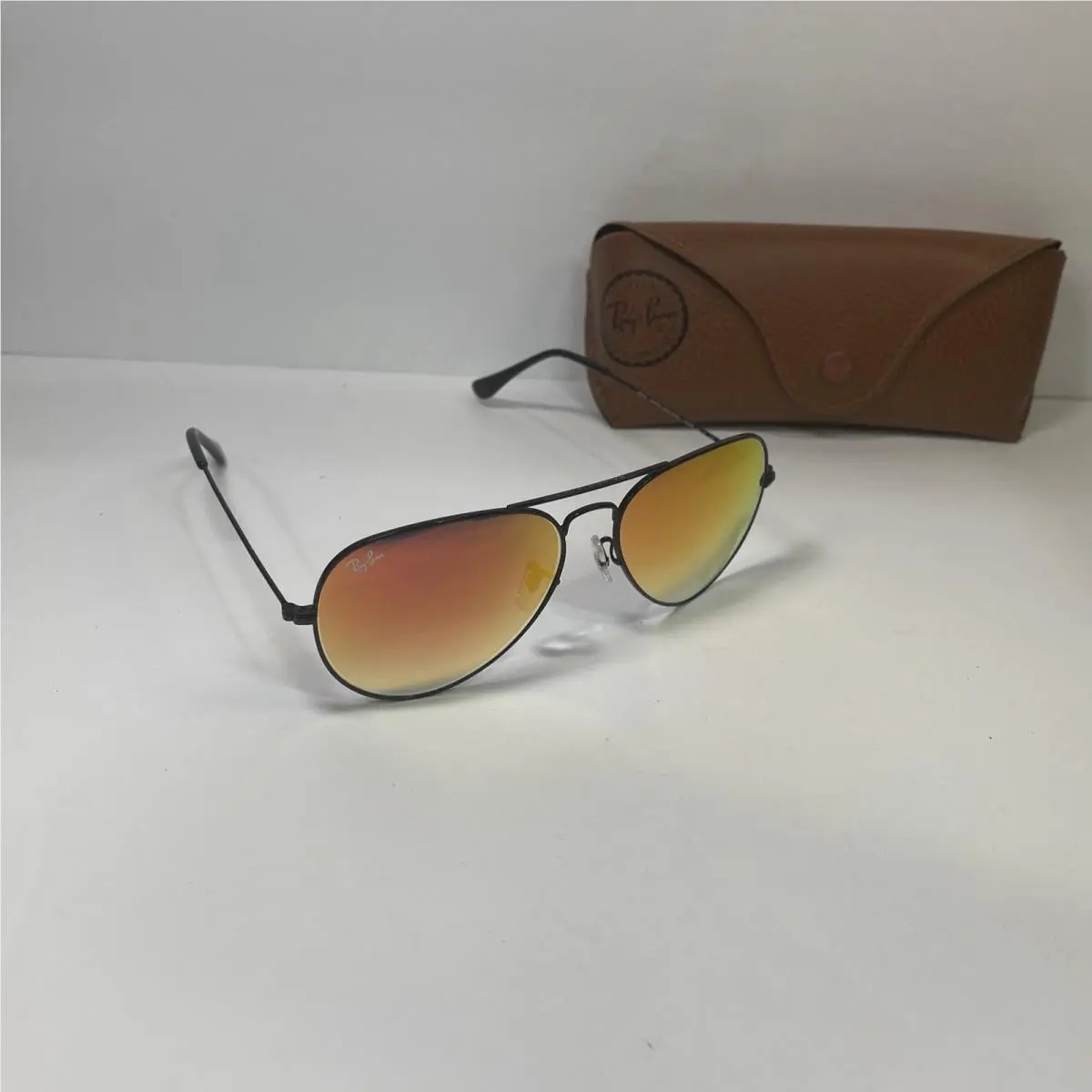 Ray-ban Aviator Sunglasses RB3025 58m Black Frame Orange Gradient Flash 002/4W