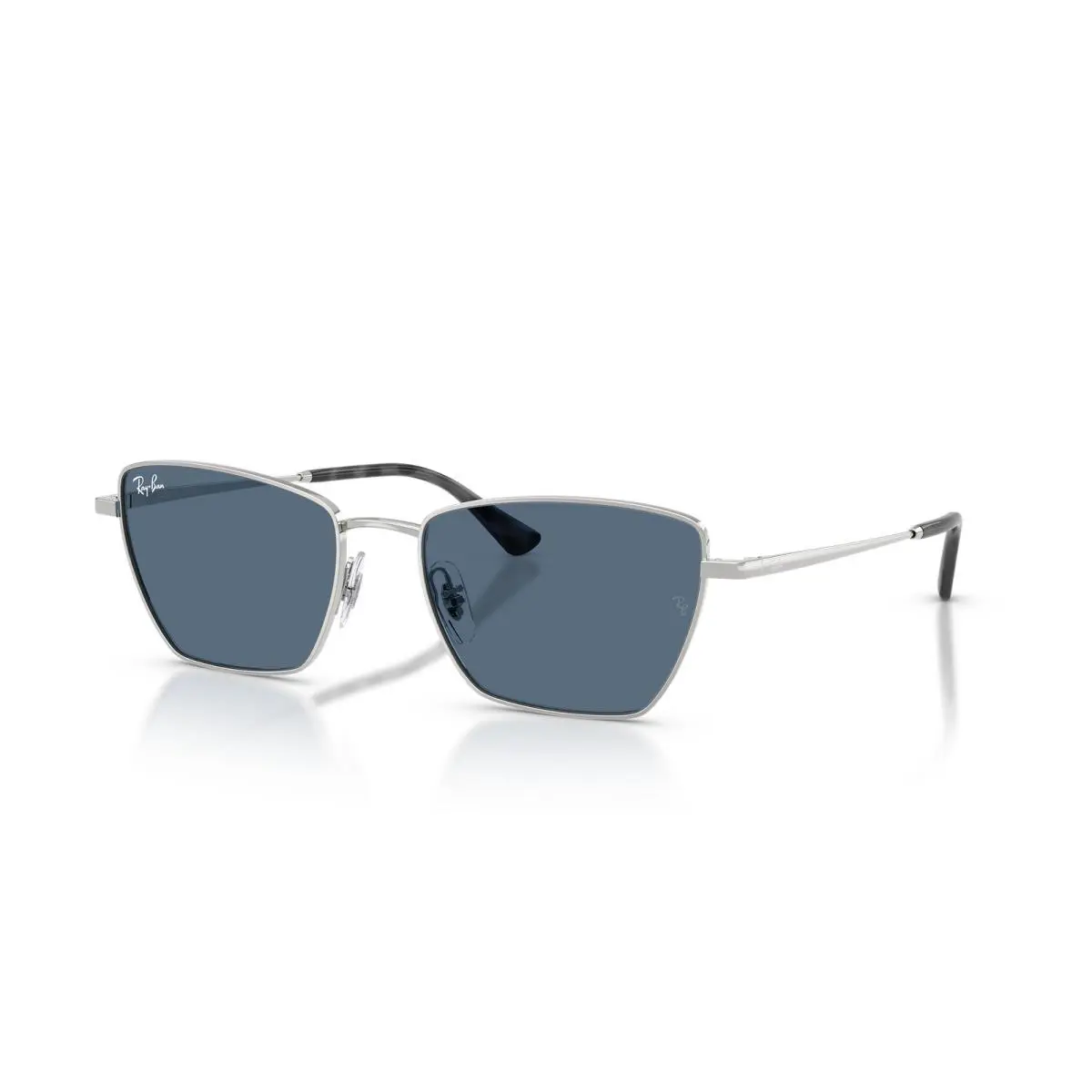 Ray-ban Drea Bio-based Silver/dark Blue 56 mm Sunglasses RB3783 003/80 56-18