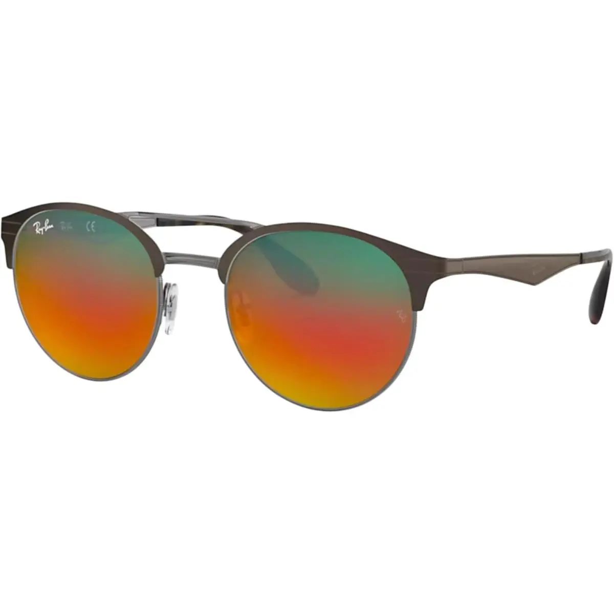 Ray-ban Adult Rb3545 Gunmetal Brown/orange Gradient Mirror 51mm Sunglasses