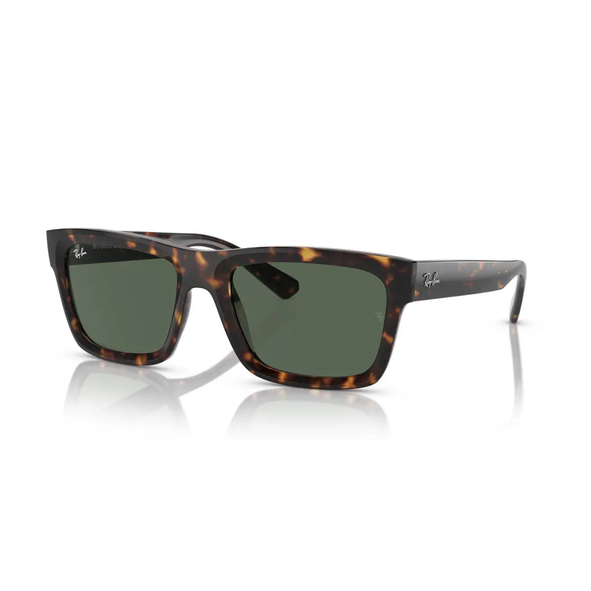 Ray-ban Warren Bio-based Havana/dark Green 54 mm Sunglasses RB4396 135971 54-20 - Frame: Polished Havana, Lens: Dark Green