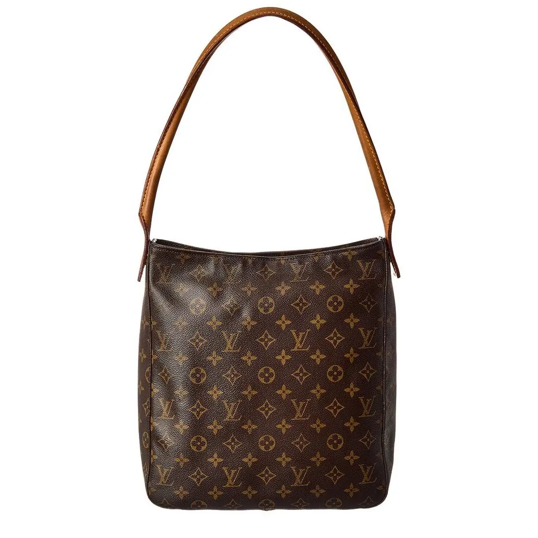 Brown Monogram Canvas Looping Mm Pre-loved Women`s by Louis Vuitton