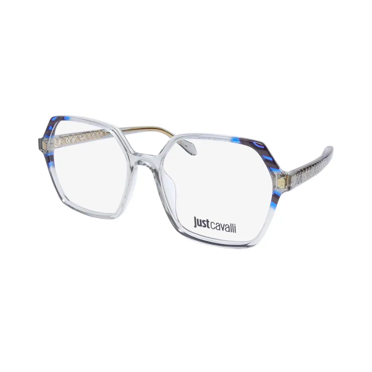 Just Cavalli VJC047 Eyeglass Frame/glasses Oversized Lenses Ultra Modern Style