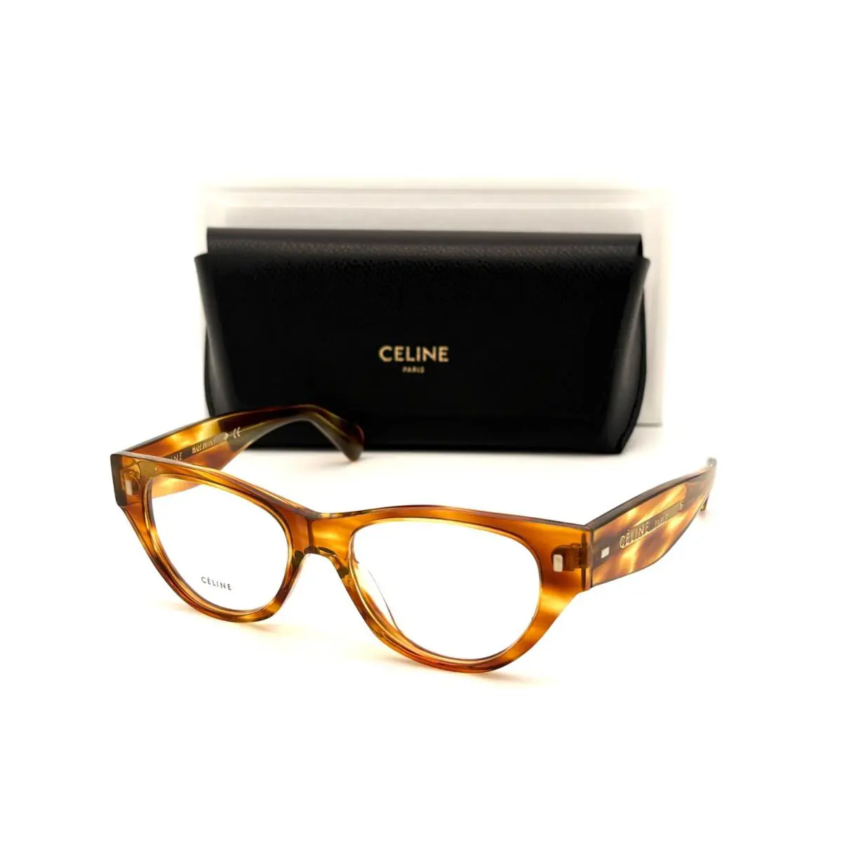 Celine CL50012I 056 Havana / Clear Lens 50mm Eyeglasses
