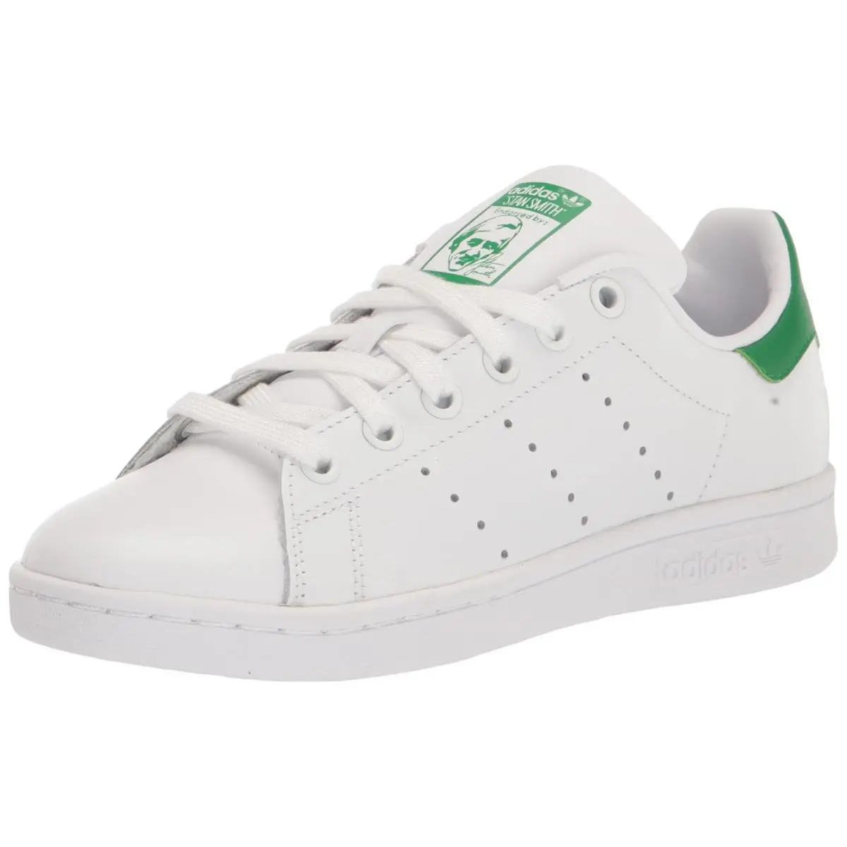 Adidas Originals Stan Smith Mens Leather Casual Sneaker - White/white/green - Core White/Core White/Green
