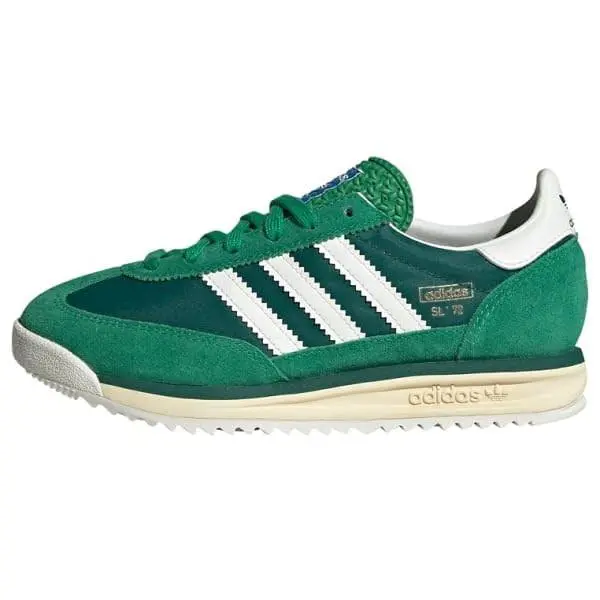 Adidas Originals SL72 RS Kids Retro Leather Sneaker - Green/white/green