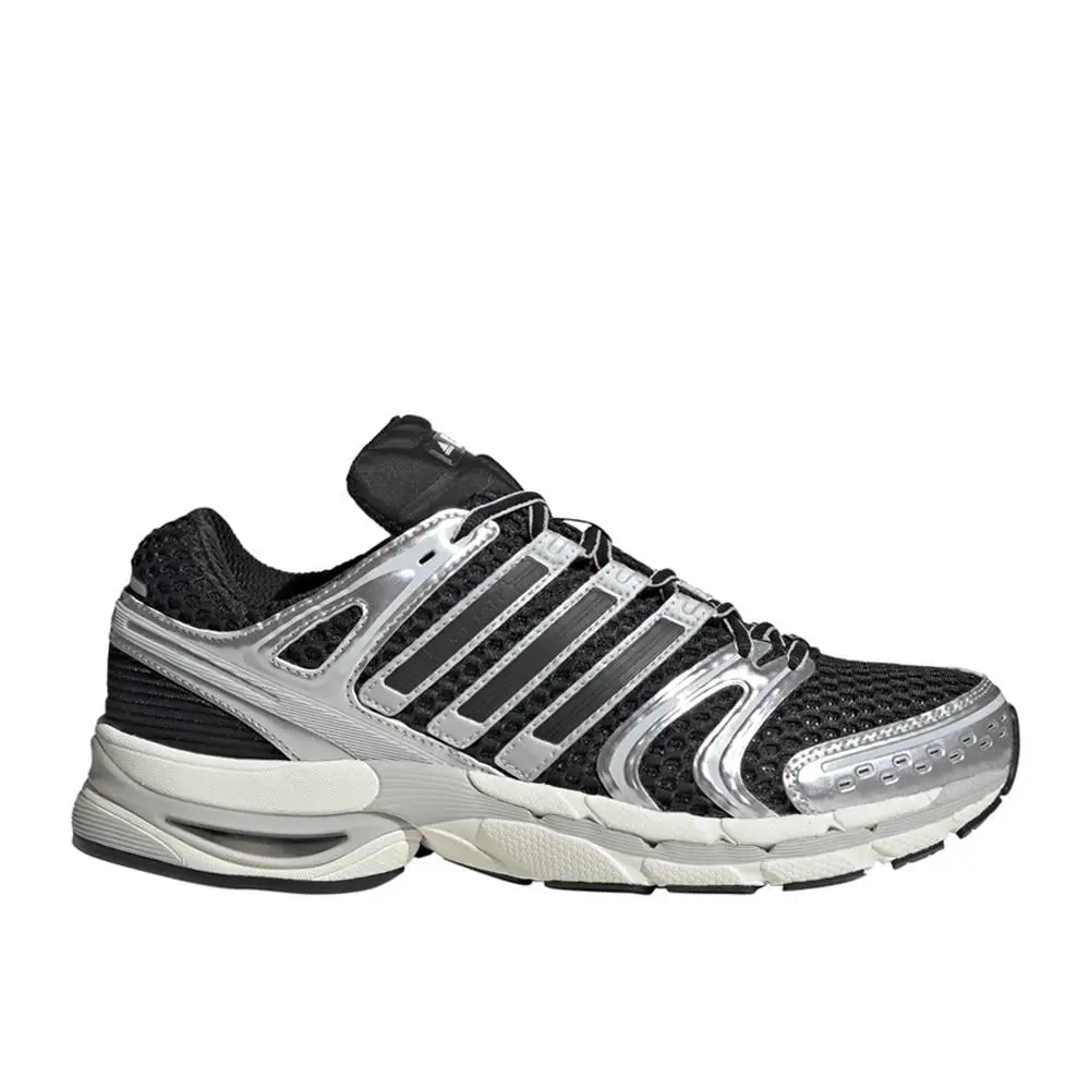 Adidas Adistar Control 5 Lace Up Mens Black Silver Sneakers Casual Shoes JQ416 - Black, Silver