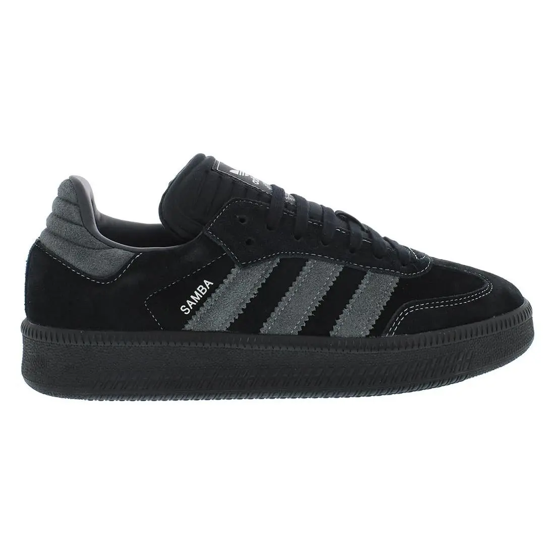 Adidas Originals Samba Xlg Mens Retro Leather Platform Sneakers - Black/grey - Core Black/Carbon/Carbon