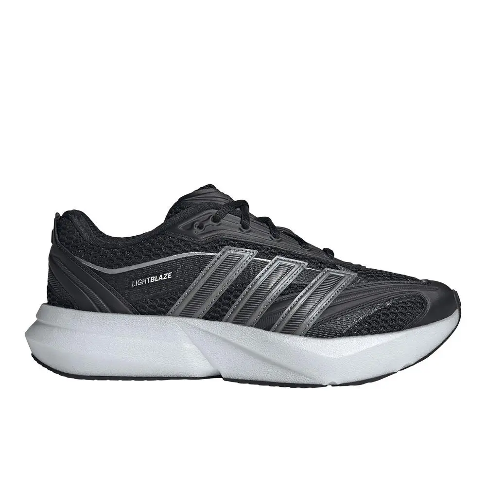 Adidas Lightblaze Glow Lace Up Womens Black Grey Sneakers Casual Shoes JP6293