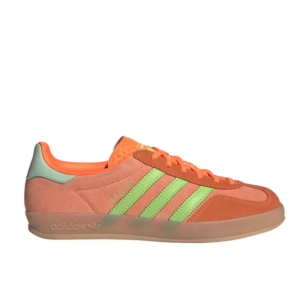 Adidas Gazelle Indoor Lace Up Womens Orange Sneakers Casual Shoes JQ0193