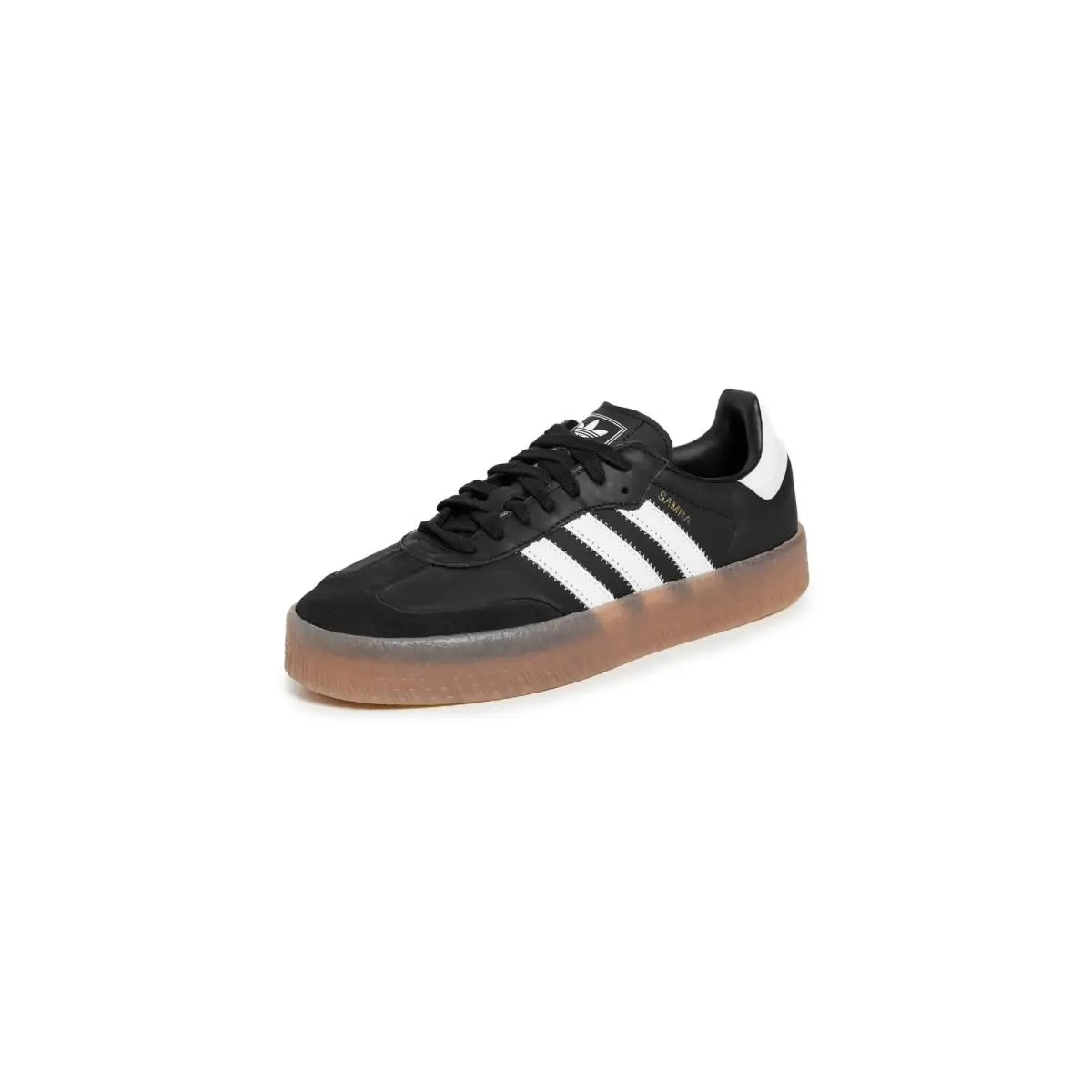 Adidas Originals Sambae Womens Retro Casual Sneakers - White/black/gold - Core Black/Cloud White/Gold Metallic