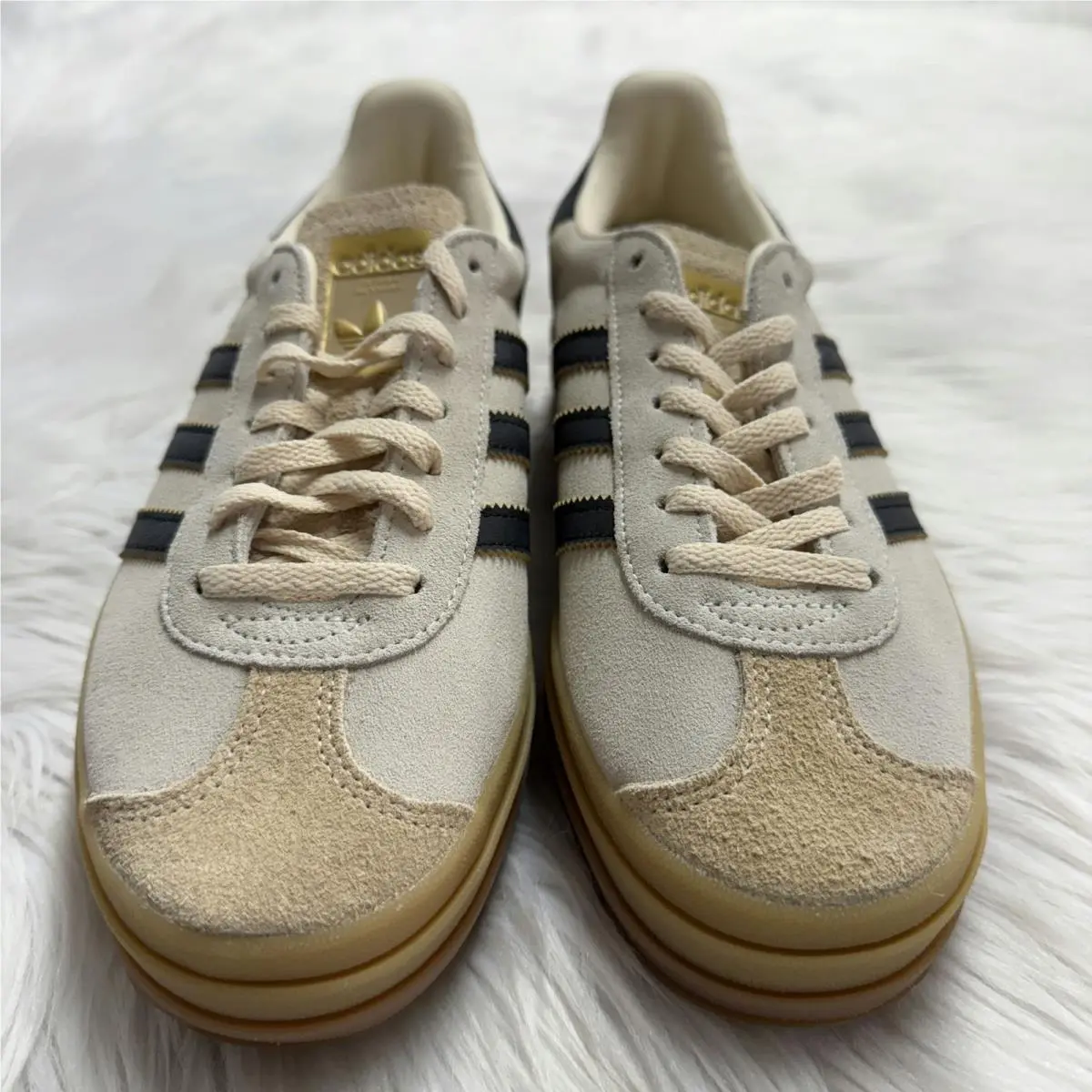 Adidas shoes - Gazelle Cream White Core Black Sand Strata - JS3892 - White 2