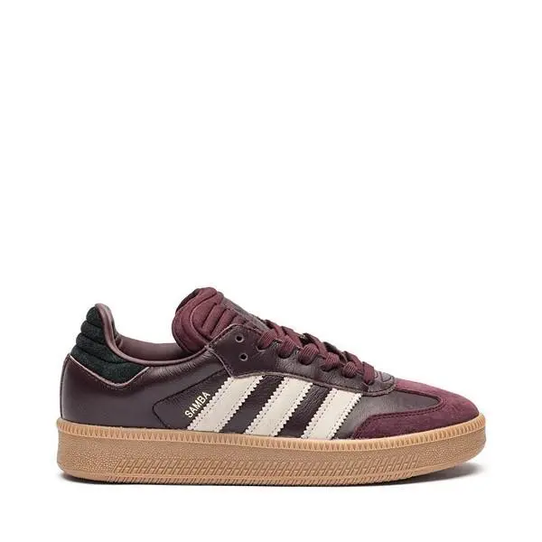 Adidas Originals Samba Xlg Mens Retro Leather Sneaker - Maroon/beige/gum-red