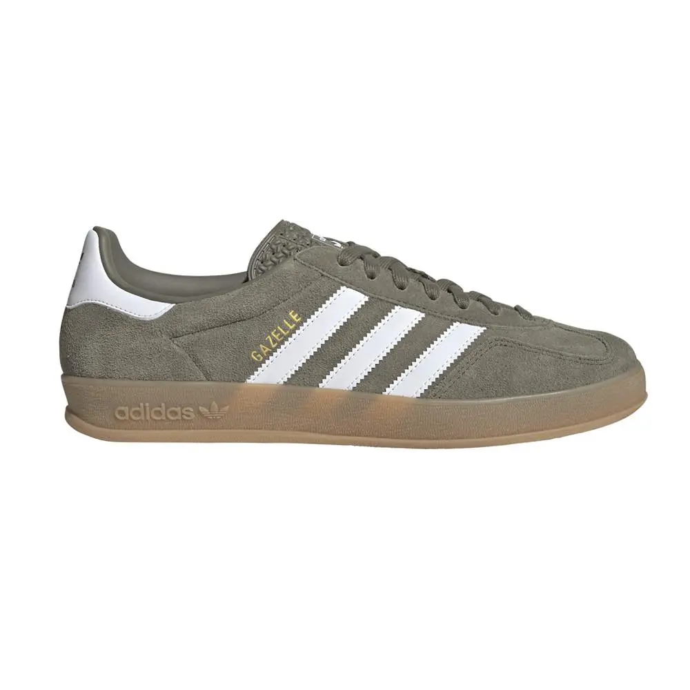 Adidas Gazelle Indoor Lace Up Mens Green Sneakers Casual Shoes JQ0174