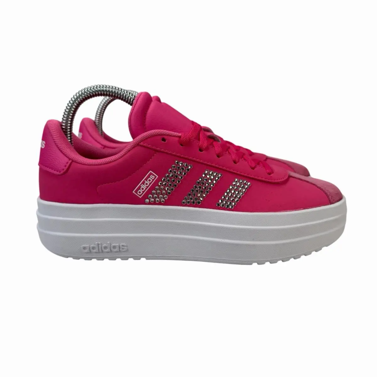 Adidas VL Court Bold J Magenta White Shoes JH9496 Youth Size`s 5 - 5.5 - Pink