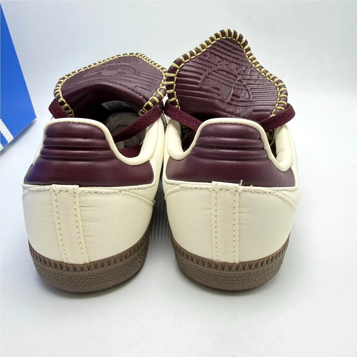 Adidas shoes - adidas Originals Samba Long Tongue - IH9045 - Cream White / Maroon / Gold Metallic 12