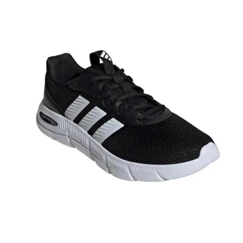 Adidas Mens Sneakers Black White Cloudfoam Flex Shoes Memory Foam Padded Collar