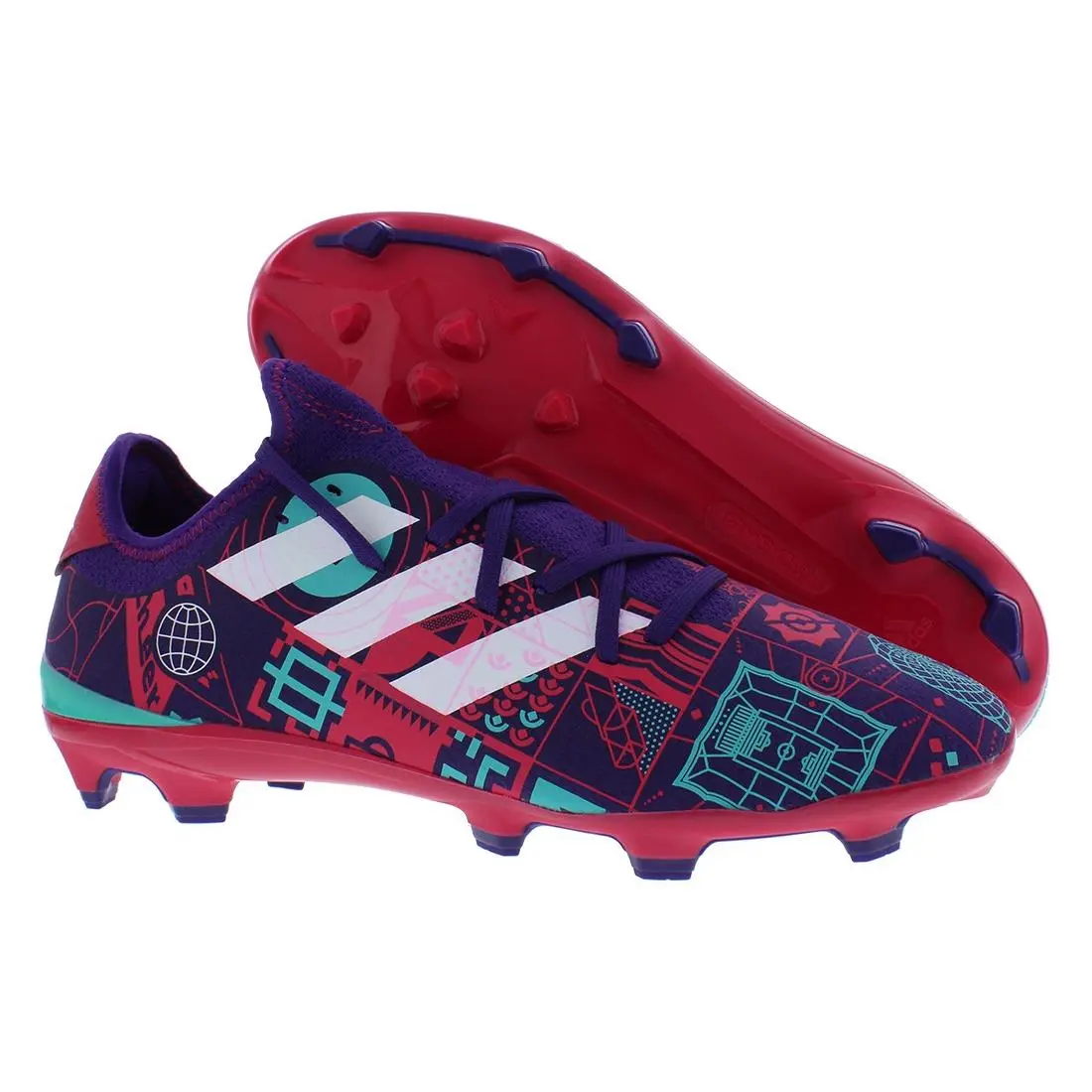 Adidas shoes - Rich Purple/Cloud White/Ruby Red, Main: Multi-Colored 4