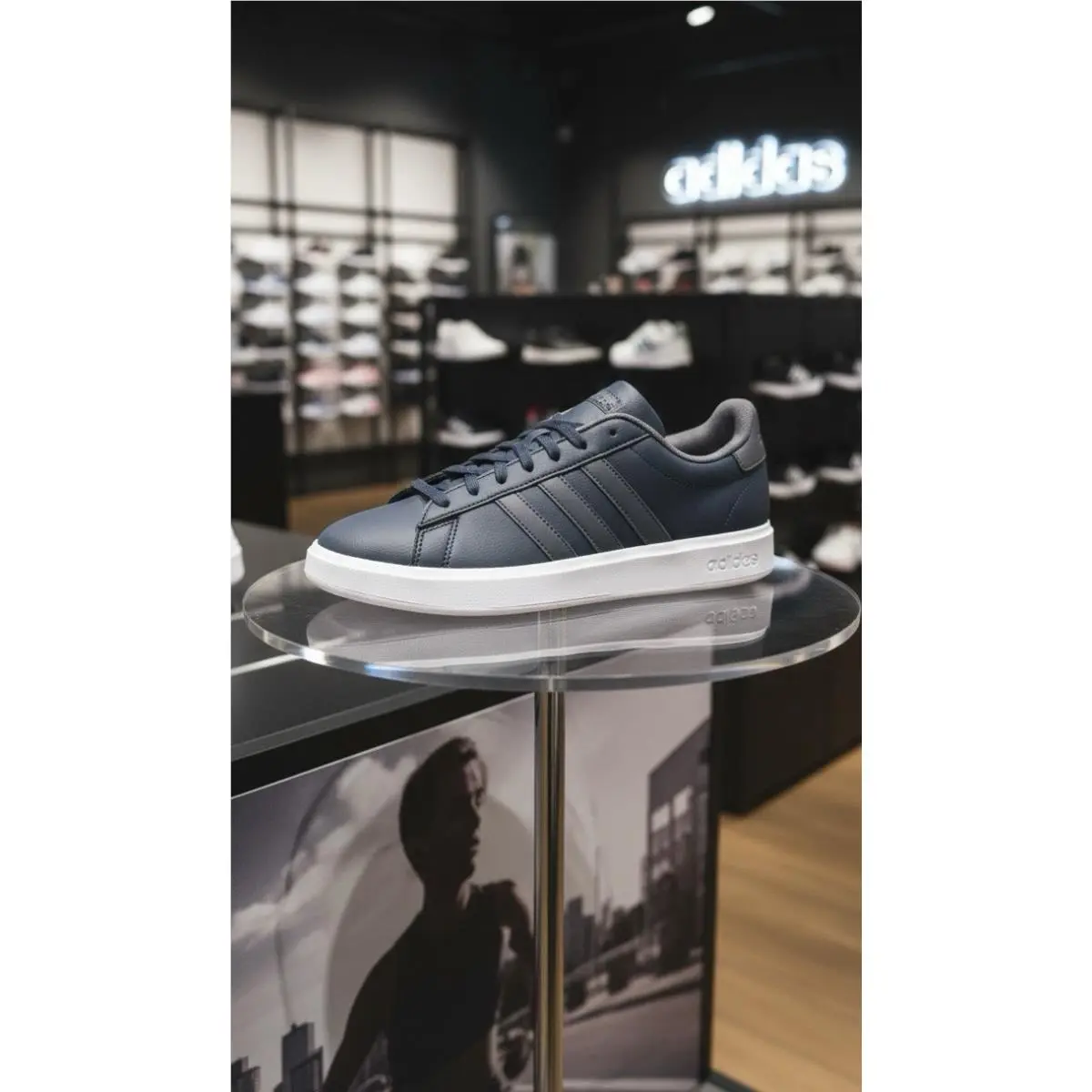 Adidas Grand Court 2.0 Black Grey Sneakers IG9226 Men`s Casual Shoes