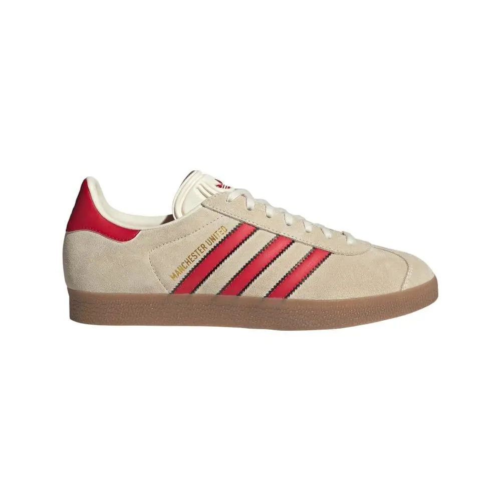 Adidas Ogs Gazelle Manchester United Mens Suede Retro Sneaker Cream/core Black