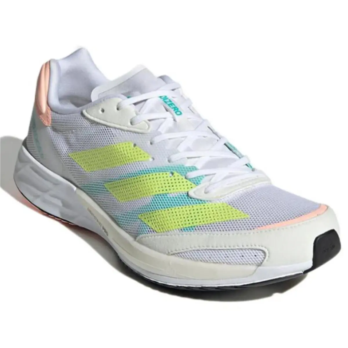 Adidas Adizero Adios 6 GY0910 Women`s 6 White Pulse Lime Running Shoes HAWK2701 - White