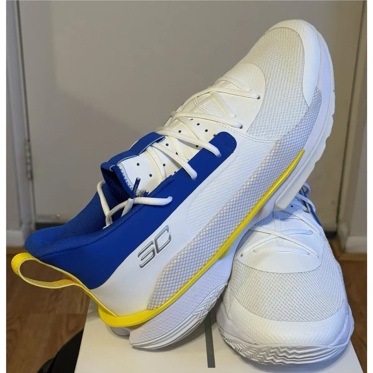 Under Armour shoes - Curry 7 - Curry - 3023300-106 - White Blue 7
