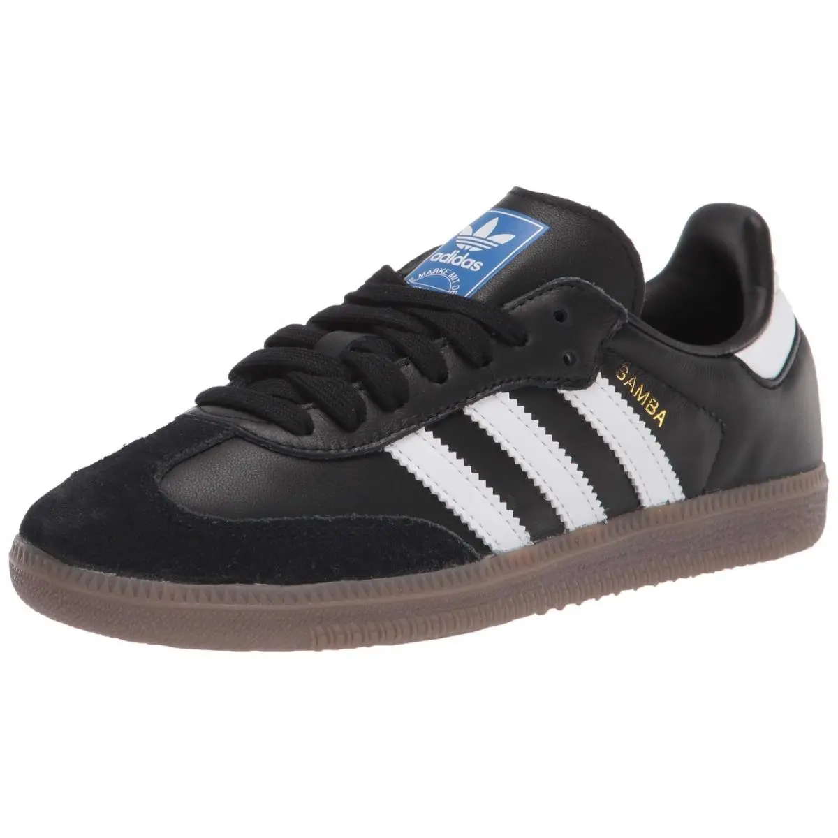 Adidas Originals Samba OG Mens Retro Leather Sneaker - Black/white/gum