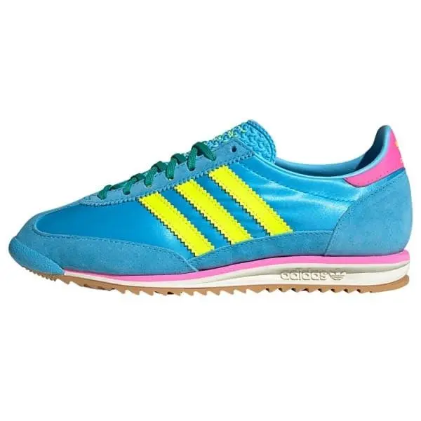 Adidas Womens SL72 OG Lace up Sneaker - Blue/yellow