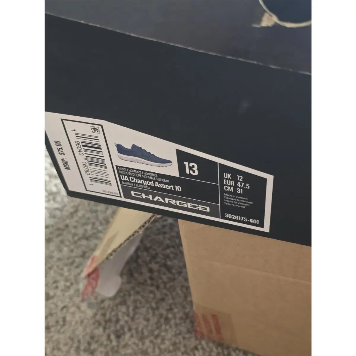 Under Armour shoes - Under Armour Charged Assert 10 - 3026175-403 - Blue 0