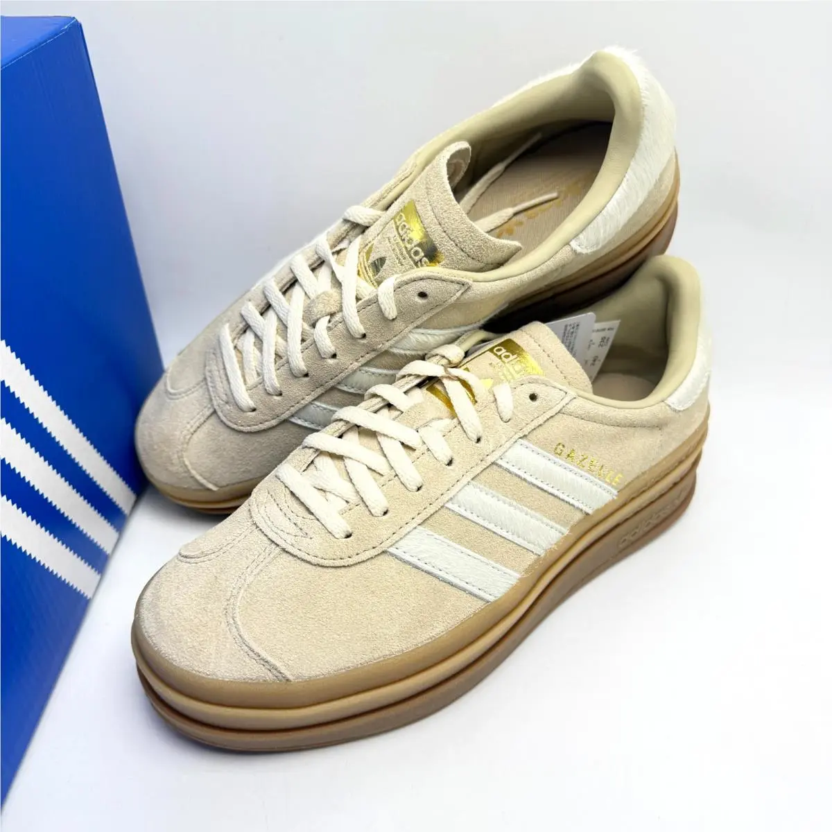 Adidas shoes - adidas Gazelle - Gazelle - IH4201 - Stone Khaki/Cream White/Gold Metallic 4