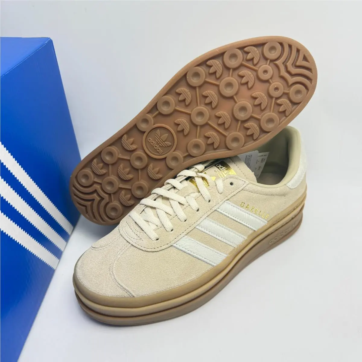 Adidas shoes - adidas Gazelle - Gazelle - IH4201 - Stone Khaki/Cream White/Gold Metallic 12