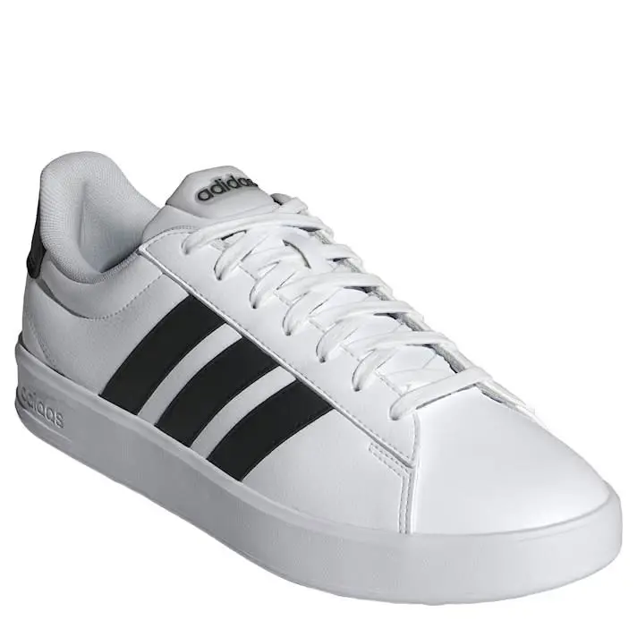 Adidas Grand Court 3.0 Men`s Shoes Sneakers Walking Gym Comfort Version - White, Fashion: White/Black