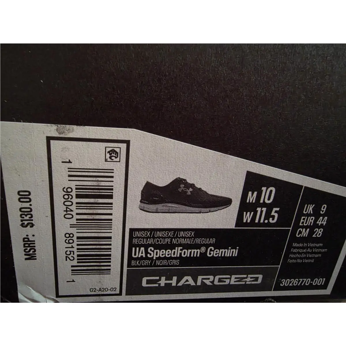 Under Armour shoes - Under Armour Speedform Gemini - Speedform Gemini - Grey/Black (UPC: 196040891521) 8
