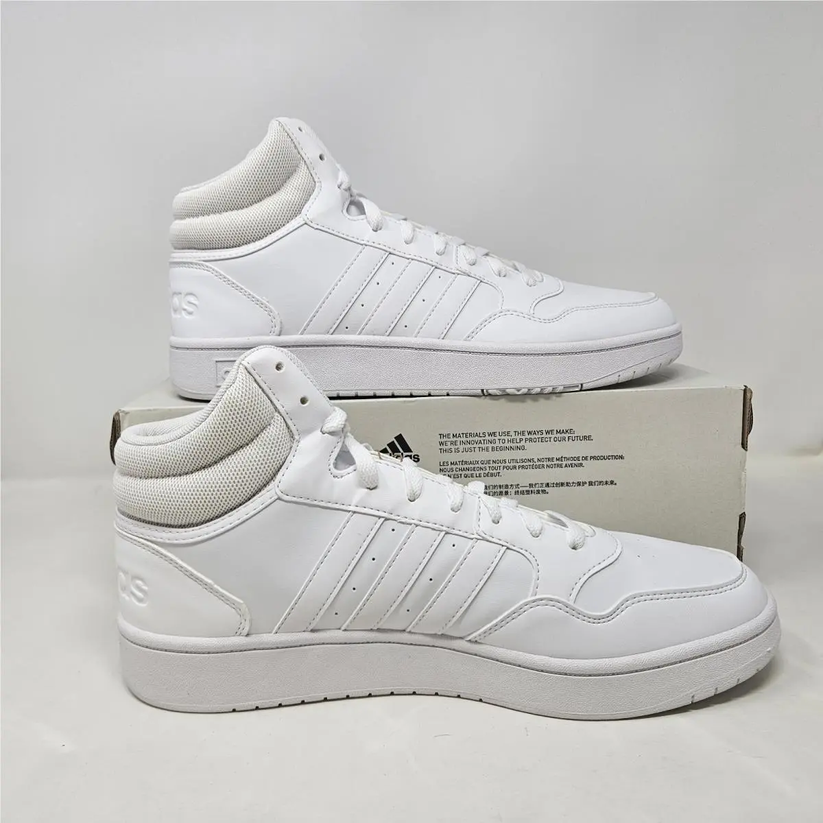 Adidas shoes - Adidas Hoops 3.0 Mid - Hoops Mid - ID9838 - White (UPC: 195744314640) 0