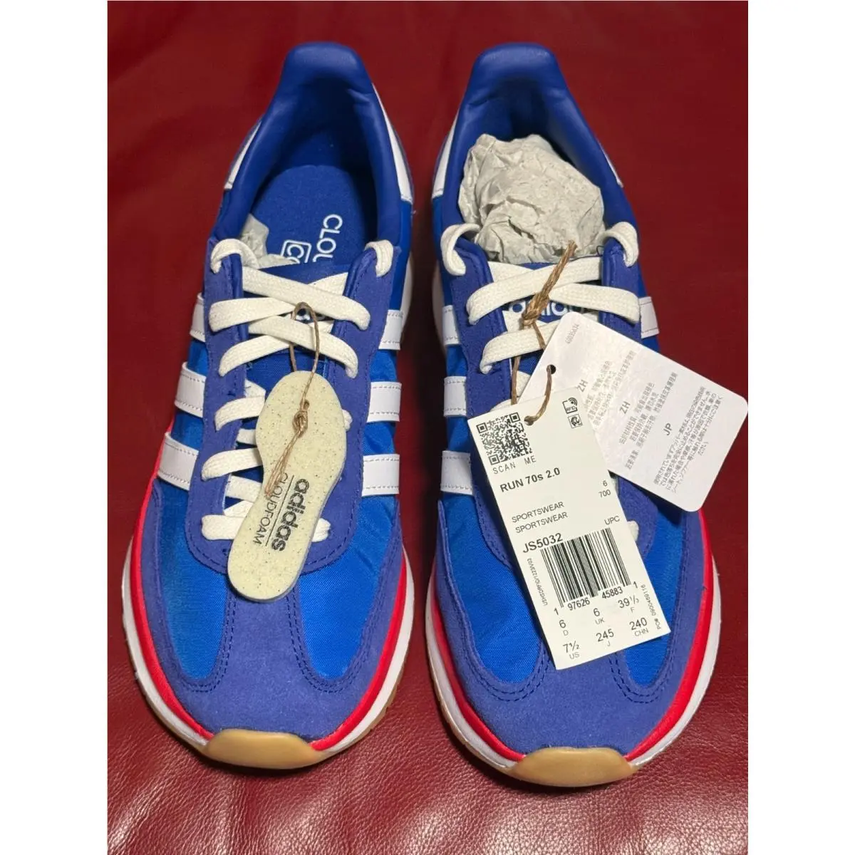 Adidas shoes - adidas Run - Run - JS5032 - Bright Royal / Cloud White / Pure Ruby (UPC: 197626458831) 11