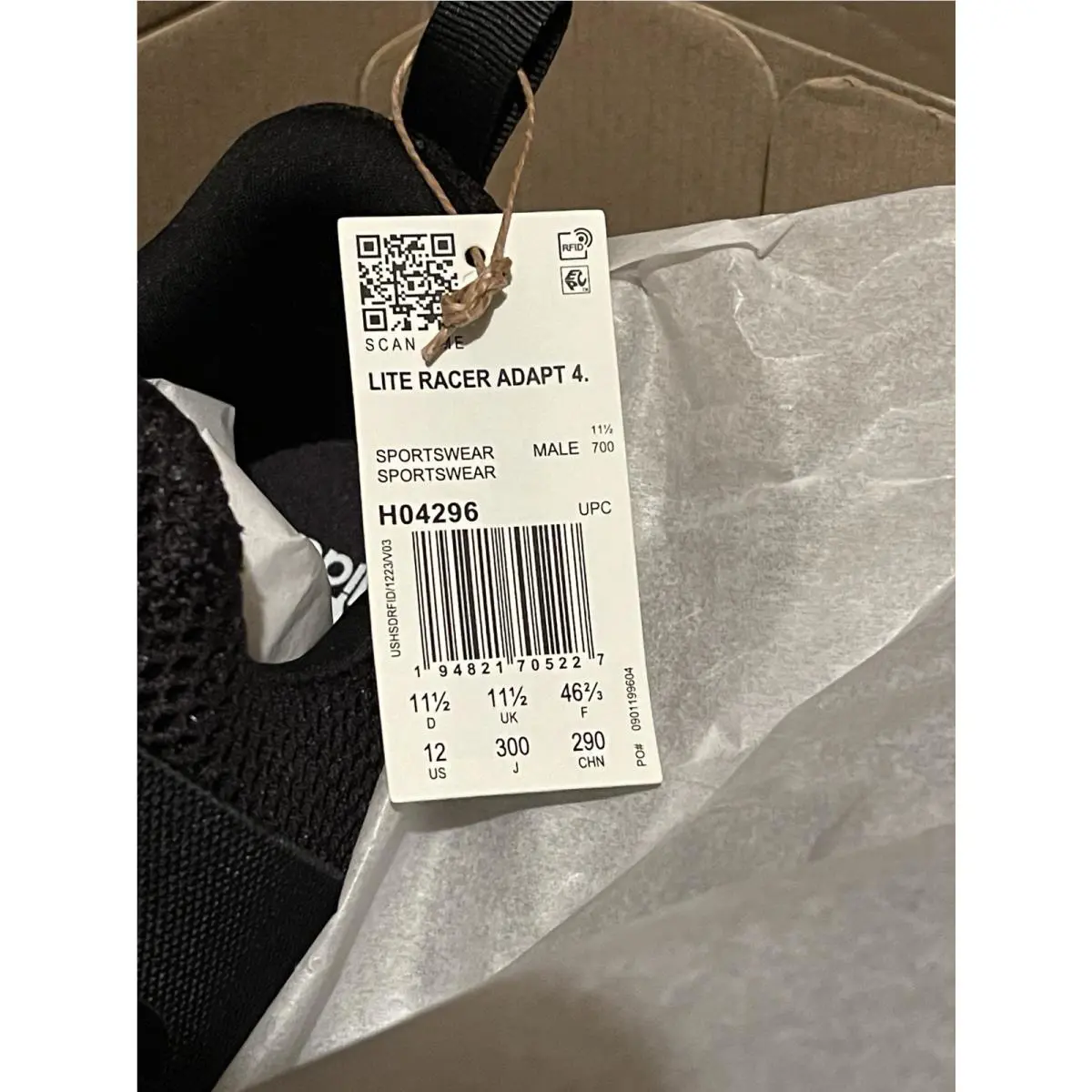 Adidas shoes - adidas Lite Racer Adapt 4.0 - H04296 - Black (UPC: 194821705265) 8