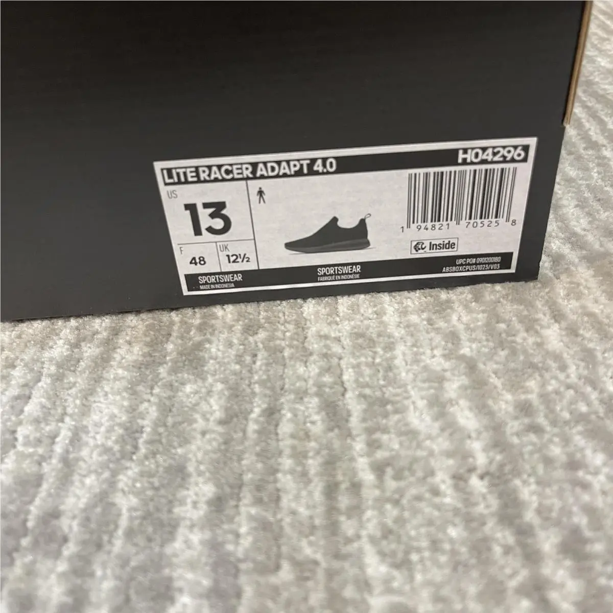 Adidas shoes - adidas Lite Racer Adapt 4.0 - H04296 - Black (UPC: 194821705258) 8