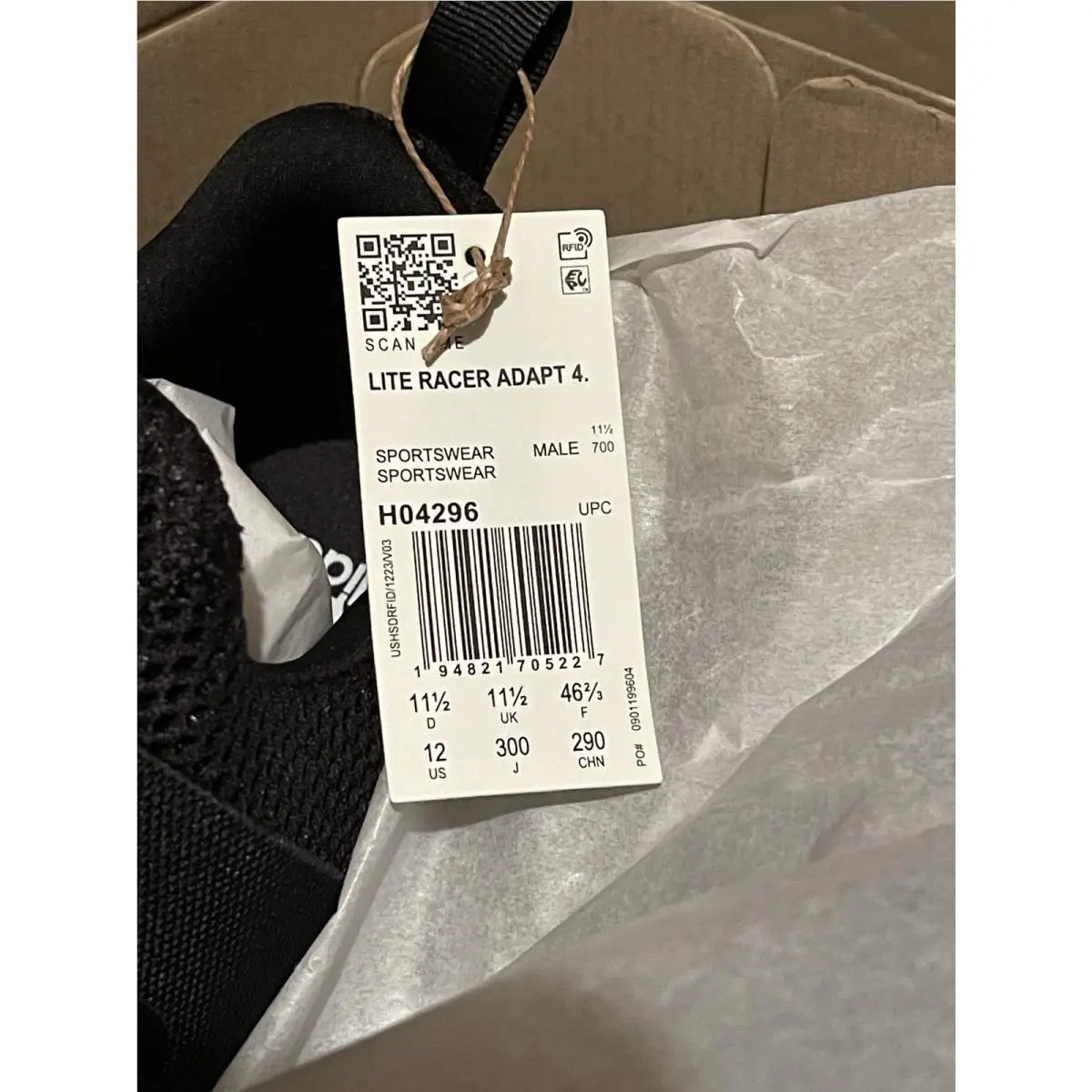 Adidas shoes - adidas Lite Racer Adapt 4.0 - H04296 - Black (UPC: 194821705265) 8