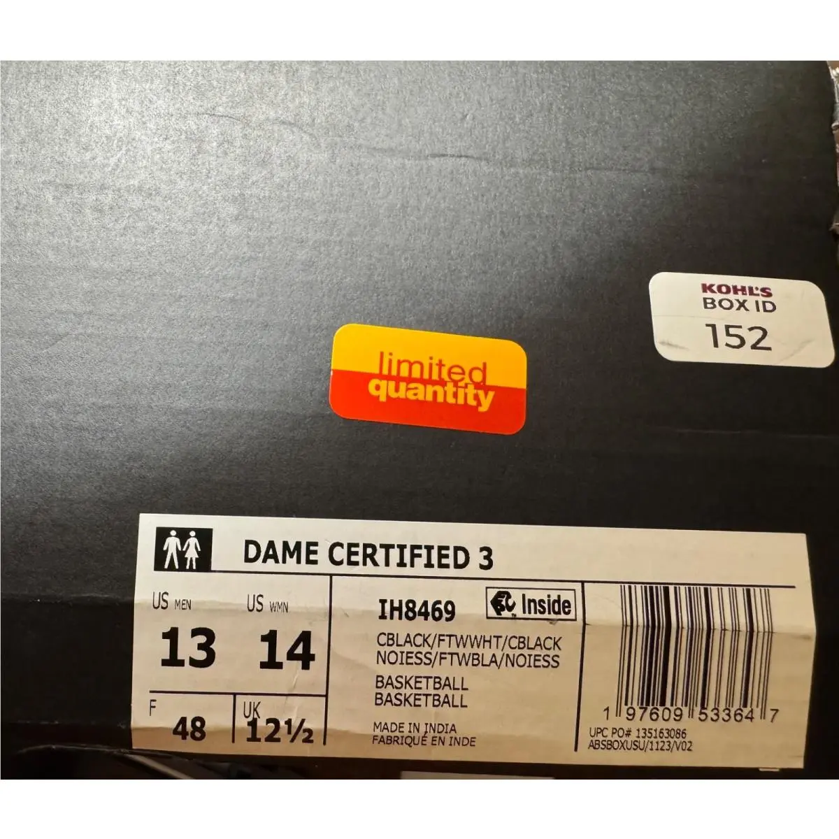 Adidas shoes - DAME CERTIFIED - DAME CERTIFIED - IH8469 - BLACK/WHITE (UPC: 197609533647) 16