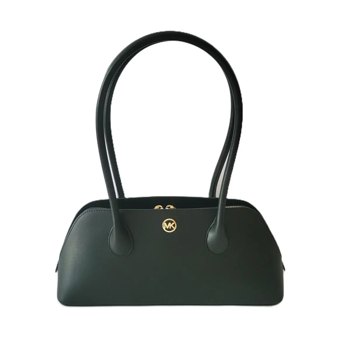 Petra Medium Top Zip Shoulder Bag Satchel Black Leather Handbag by Michael Kors