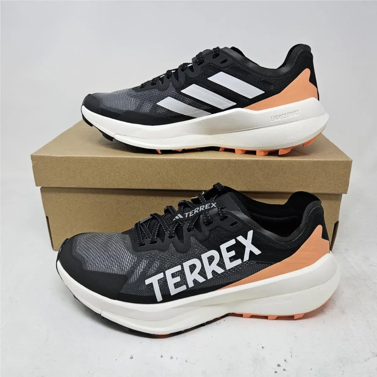 Women`s  Terrex Agravic Speed Black Trail Running Shoes / IE7671 / Size 8 by Adidas