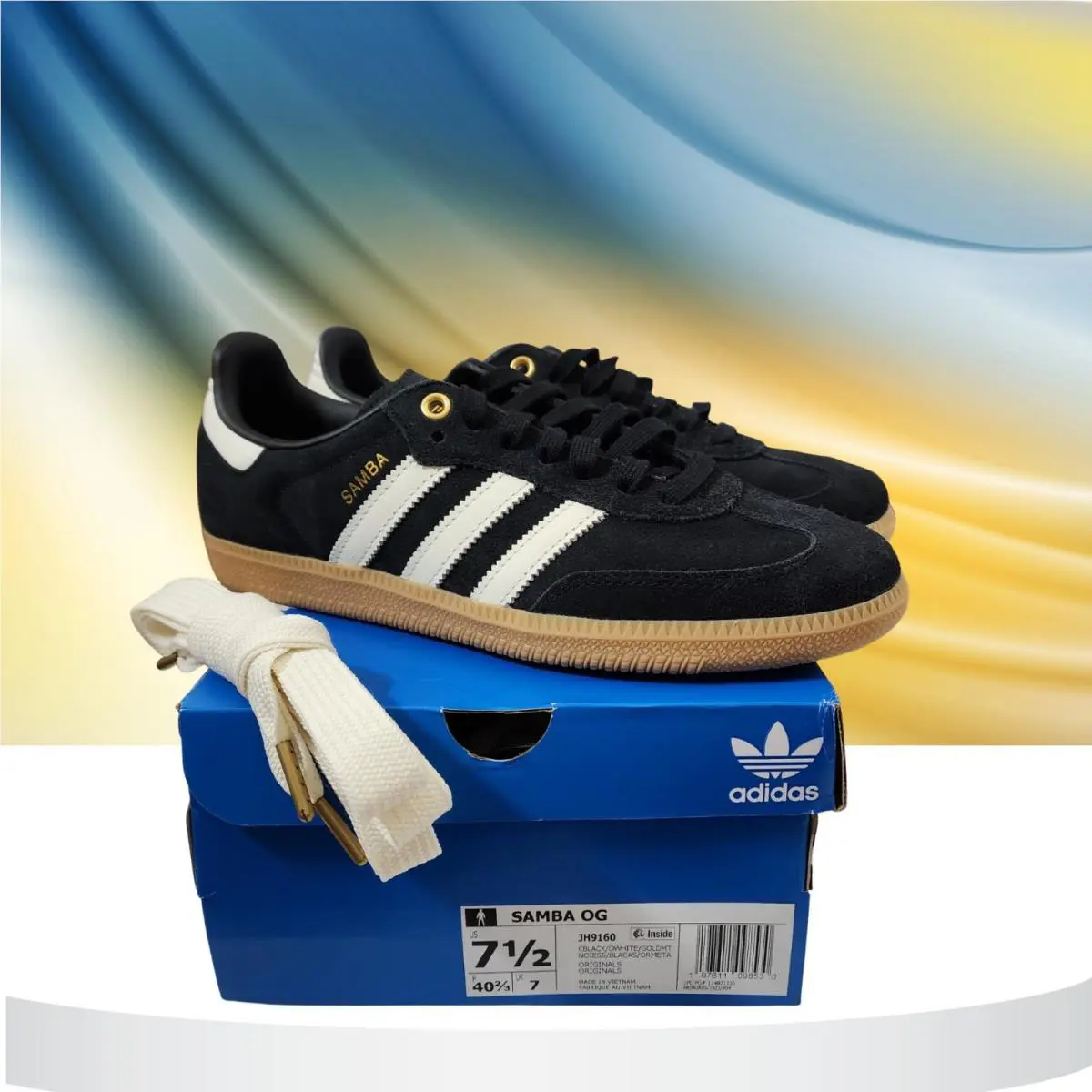 Adidas shoes - adidas Samba - Samba - JH9160 - Black, Manufacturer: Core Black/Off White/Gold Metallic 1