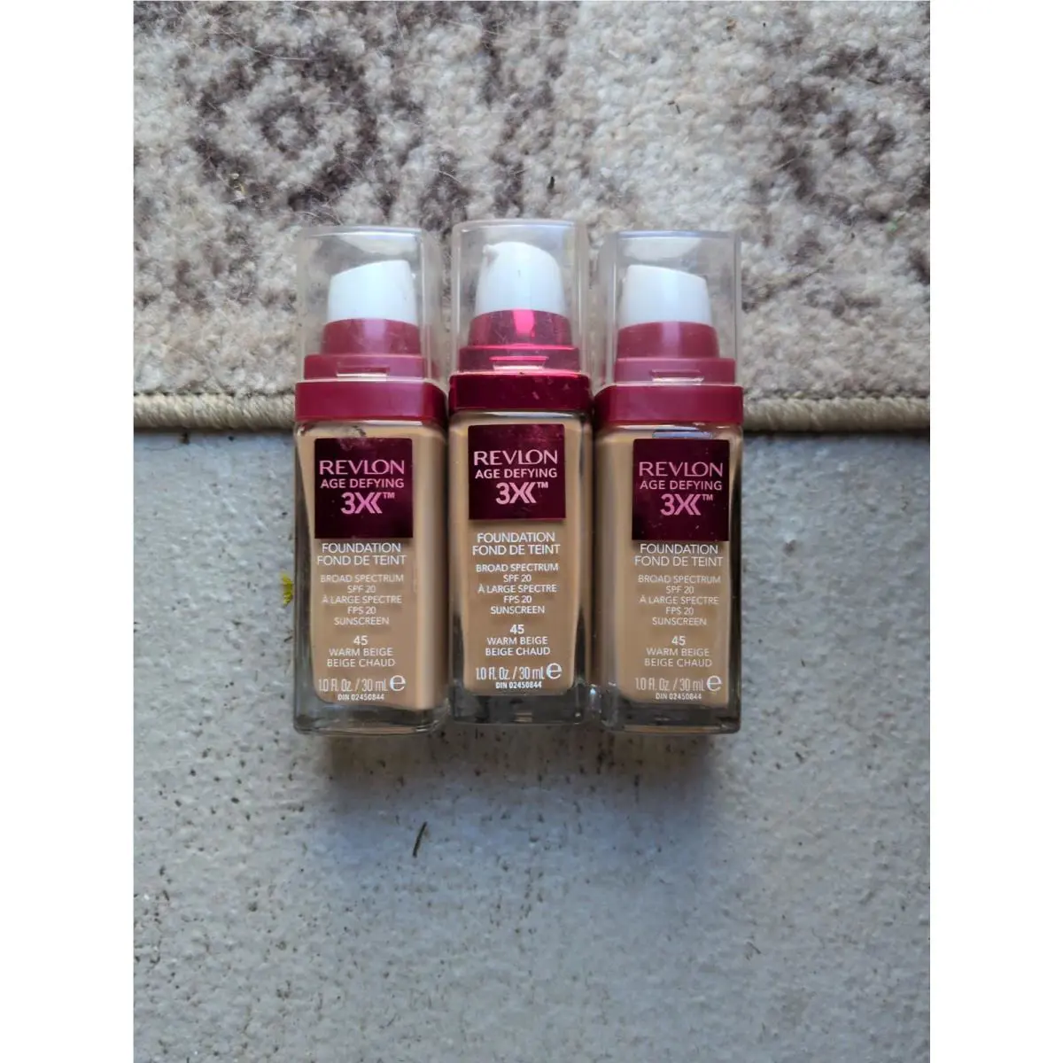 3 Pack Revlon Age Defying Firming Lifting Makeup 45 Warm Beige