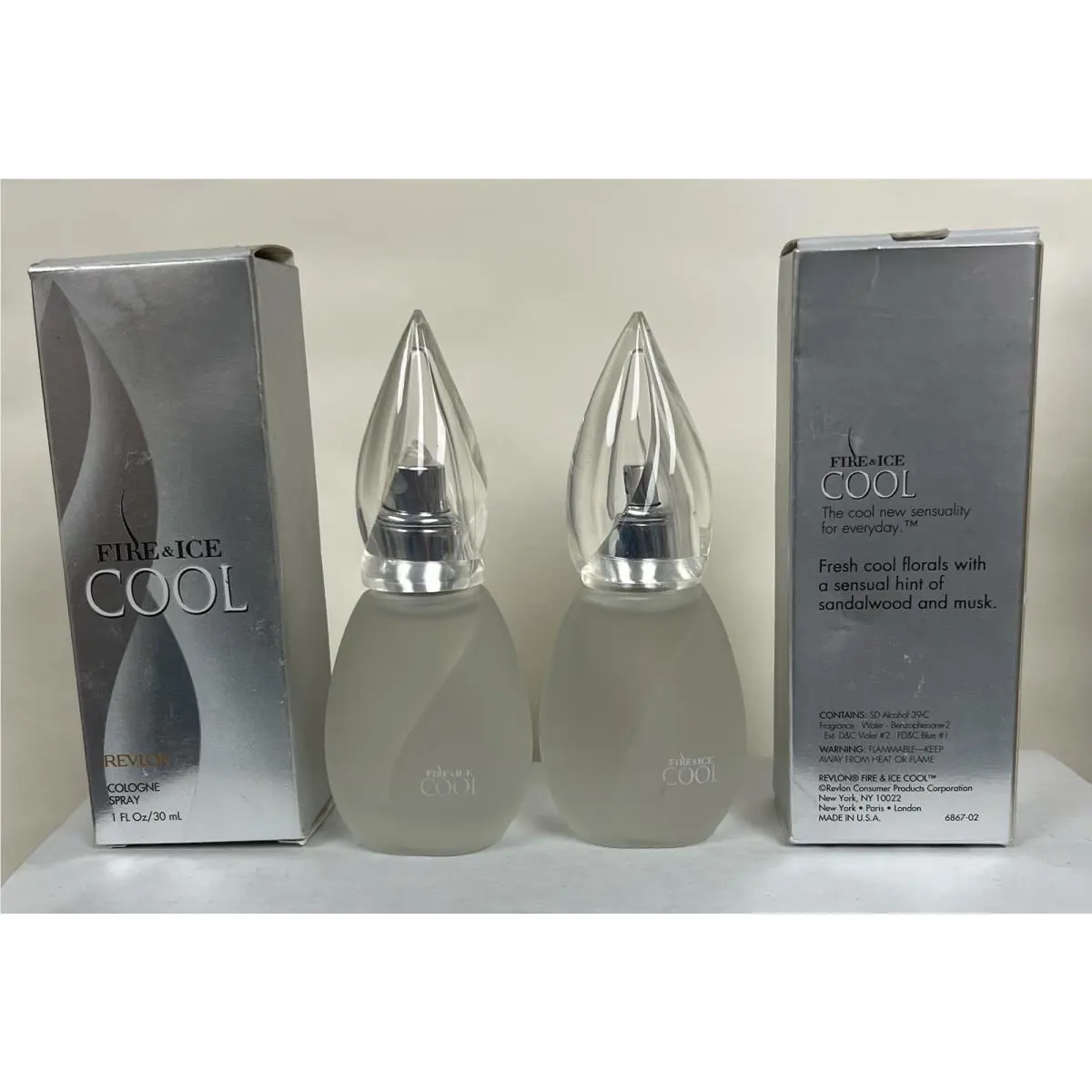 12 Bottles Revlon Fire Ice Cool Spray Cologne 1 oz Each Boxed