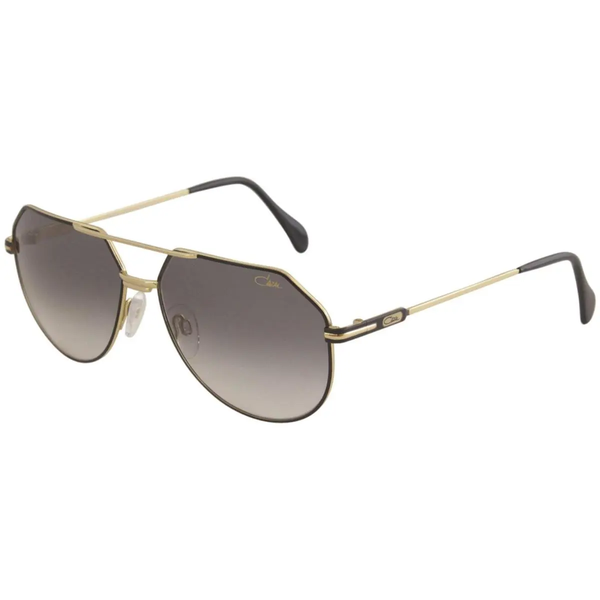 Cazal Legends 724/3 002SG Sunglasses Men`s Black/gold Plated/grey Gradient 61mm - Frame: Black, Lens: Gray
