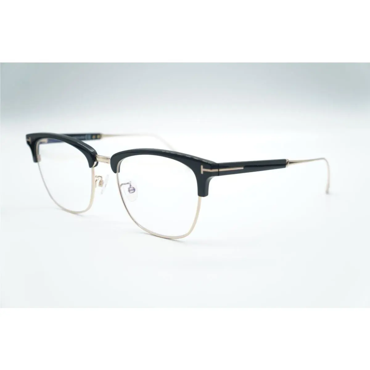 Tom Ford TF 5590-F-B 001 Black Rose Gold Eyeglasses Frames 52-19