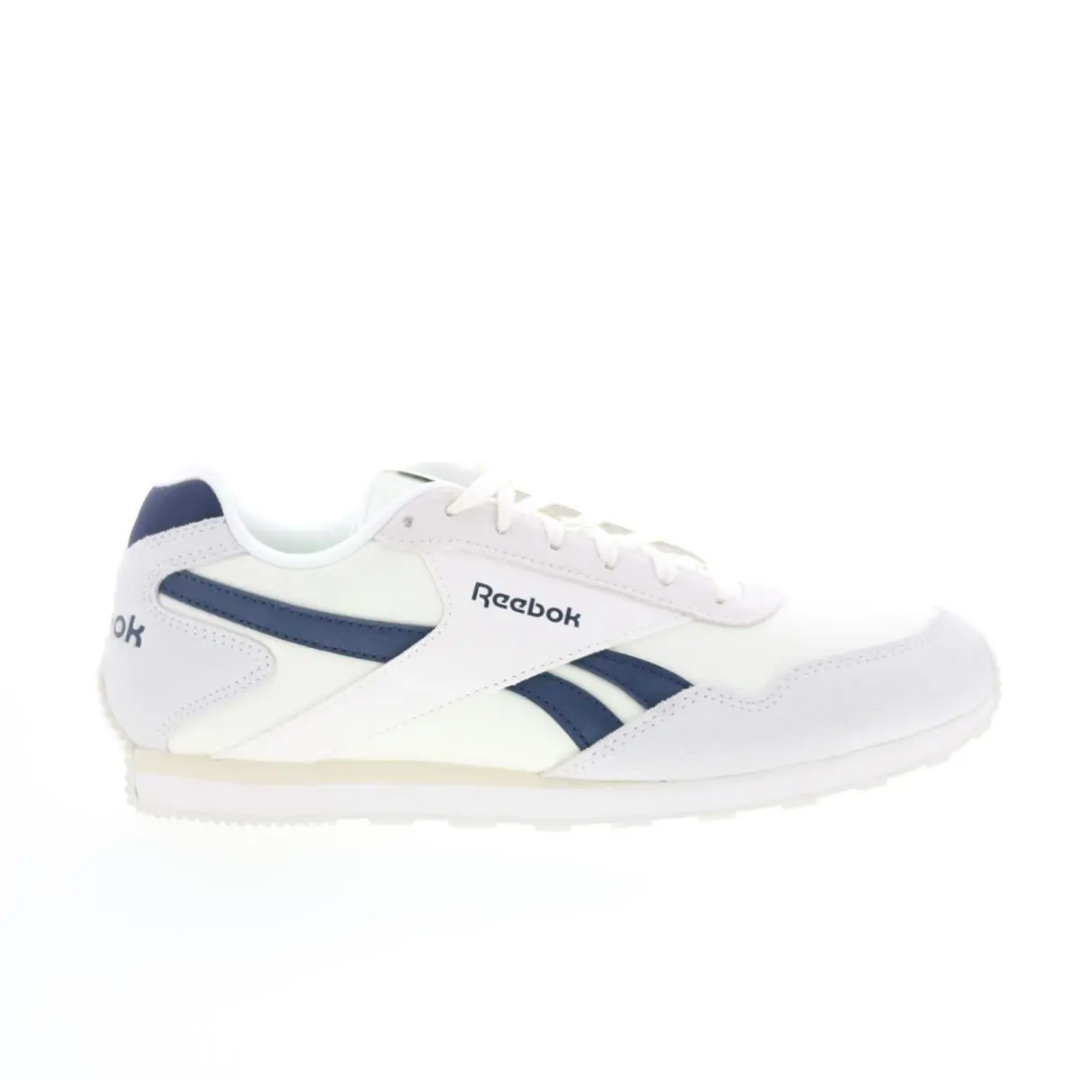 Reebok Glide Low Mens White Suede Lace Up Lifestyle Sneakers Shoes - White