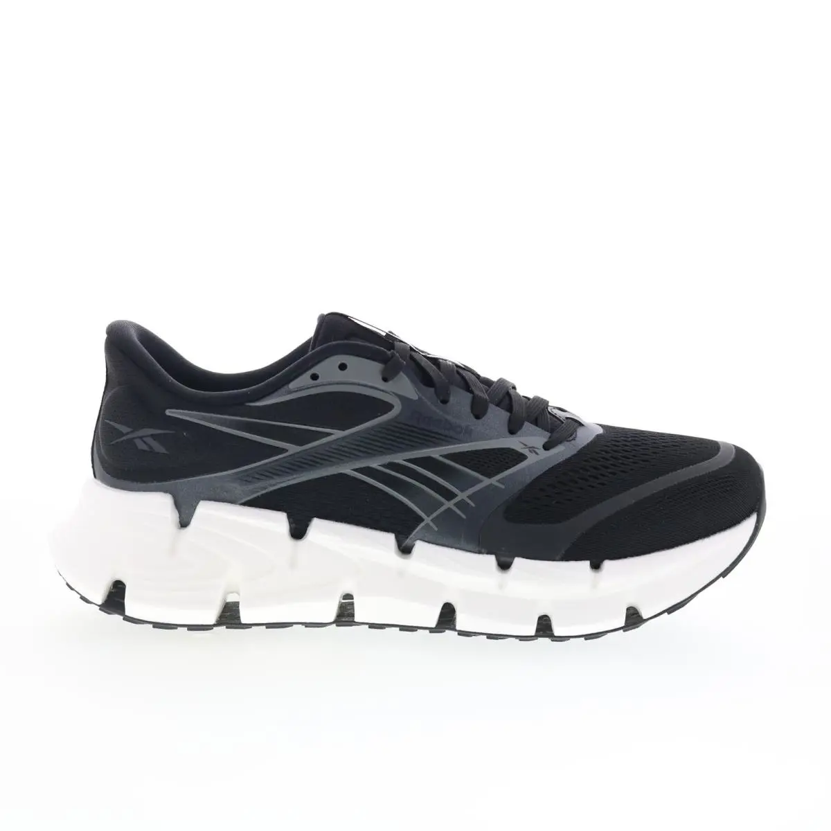 Reebok Floatzig 2 Mens Black Canvas Lace Up Athletic Running Shoes - Black